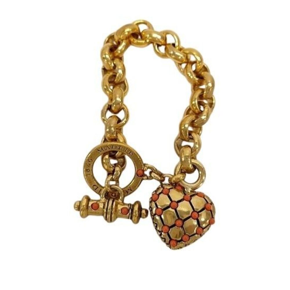 LOEWE Gold Heart Charm Bracelet